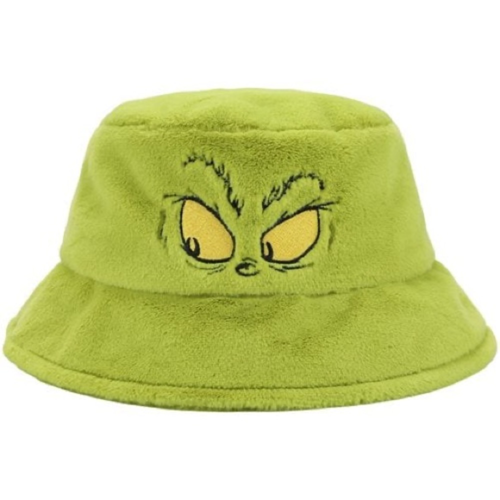 NWT Dr. Seuss The Grinch Faux Fur Bucket Hat